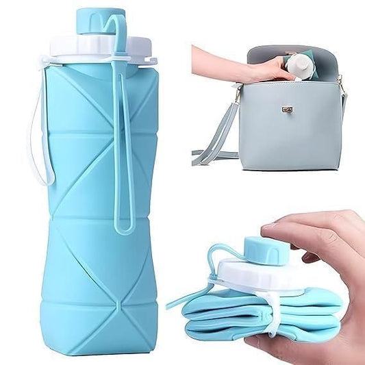 Folding Silicone Water Bottle – Food Grade Leak-Proof Travel Bottle