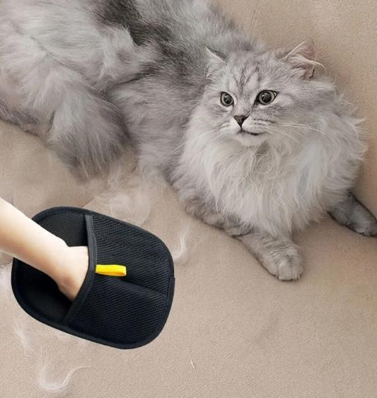 Pet Hair Removal Gloves – Double-Sided Fur & Lint Remover for Dogs & Cats